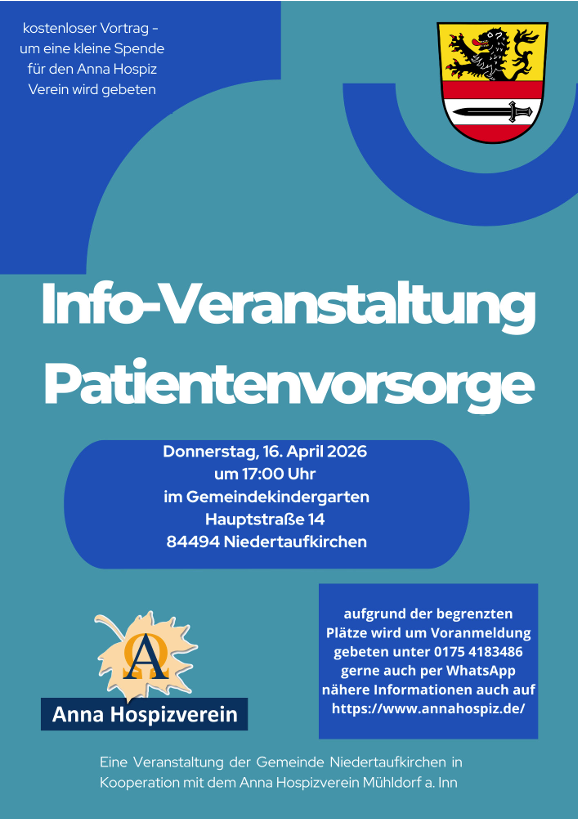Flyer - Info-Veranstaltung Patientenvorsorge